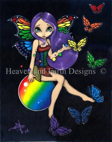 Rainbow Butterfly Fairy - Click Image to Close