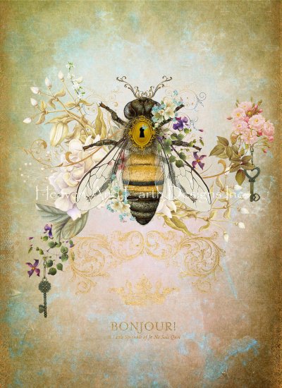 Honey Bee Portrait NO BK Material Pack - Click Image to Close