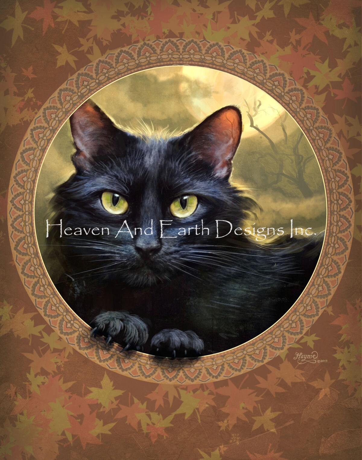 Steampunk Cat Cross Stitch Pattern