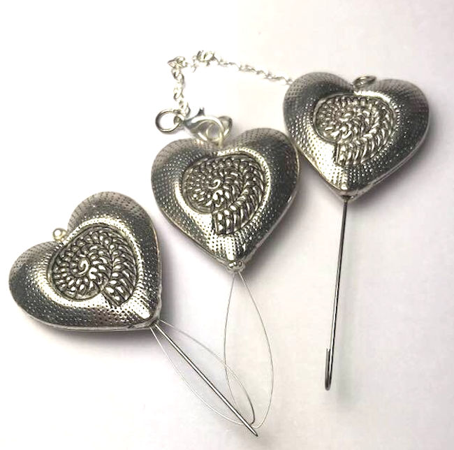 Needlework Set - Ammonite Heart - Click Image to Close