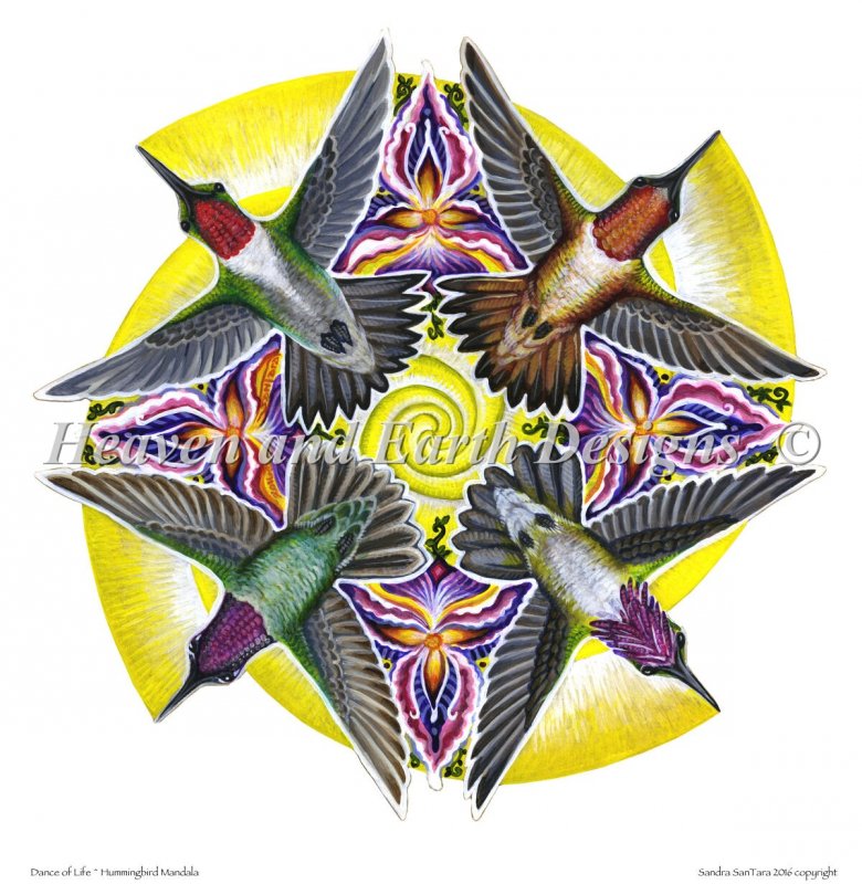 Hummingbird Mandala Material Pack - Click Image to Close
