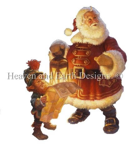 Santa and His Elf - Click Image to Close