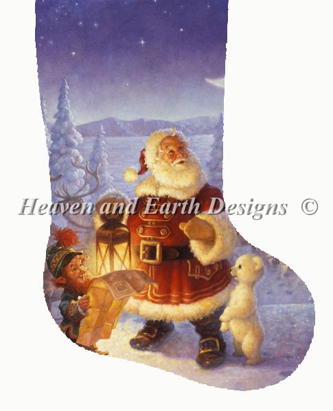 Stocking Santa Claus at The North Pole - Click Image to Close
